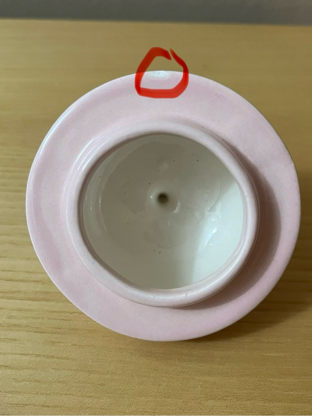 Blush Pink Ceramic Ginger Jar with Lid- Lo Home - Picture 6 of 6
